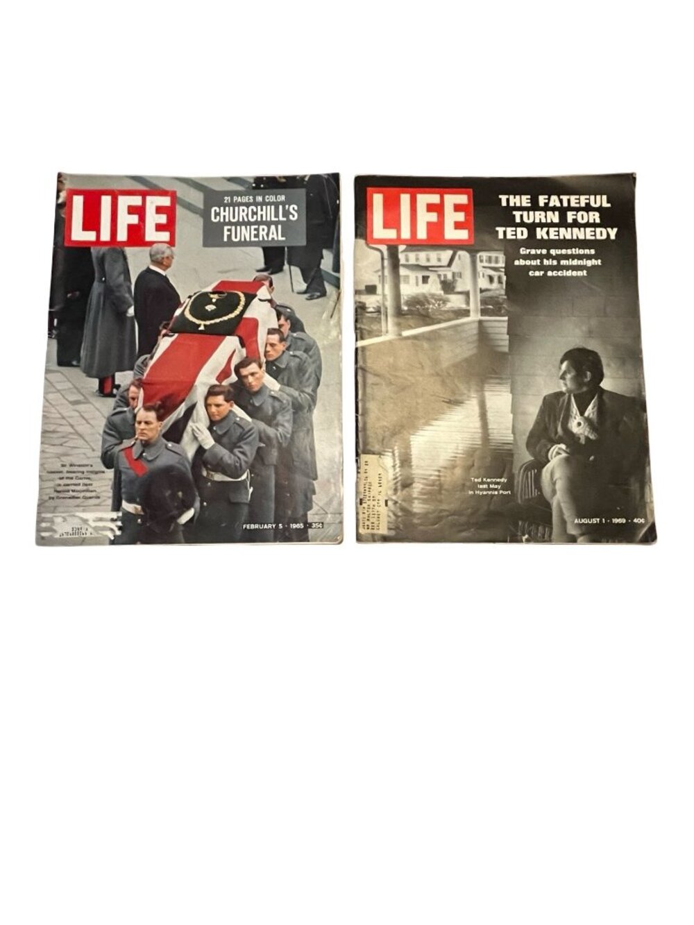 Vintage LIFE Magazine Lot 1965 Churchill Funeral 1969 Ted Kennedy Chappaquiddick